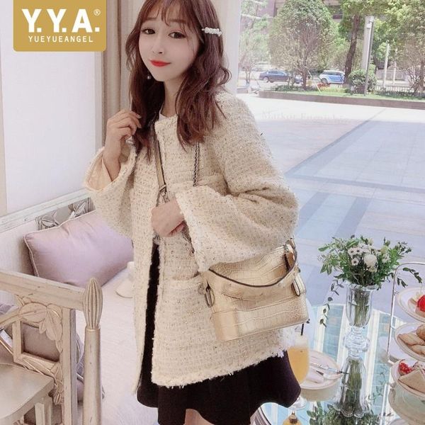 loose casual tweed jacket womens fashion o-neck pockets spliced covered button tassel diamonds flare sleeve elegant coat women's jacket, Black;brown
loose casual tweed jacket womens fashion o-neck pockets spliced covered button tassel diamonds flare sleeve elegant coat women's jacket, Black;brown