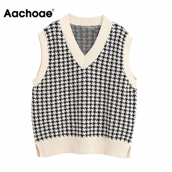 fashion houndstooth vest sweater women loose v neck sleeveless pullover female knitted waistcoat pull femme, Black;white
fashion houndstooth vest sweater women loose v neck sleeveless pullover female knitted waistcoat pull femme, Black;white
