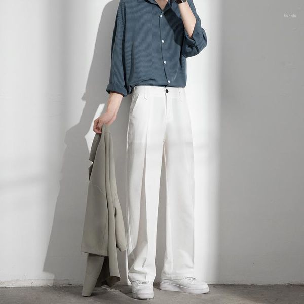 men's suits & blazers summer pants light mature wind drop feeling thin wide leg floor dragging suit loose straigh, White;black
men's suits & blazers summer pants light mature wind drop feeling thin wide leg floor dragging suit loose straigh, White;black