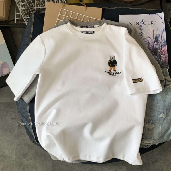 women's t-shirt chic short summer wear 2021 korean ins tide embroidery bear loose half sleeve upper garment 6gpn, White
women's t-shirt chic short summer wear 2021 korean ins tide embroidery bear loose half sleeve upper garment 6gpn, White