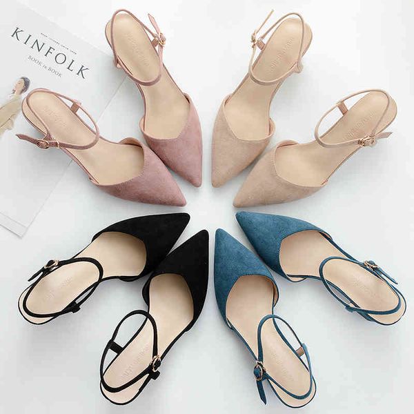 shoes woman square hight heels pointed toe solid flock pumps female casual sandals ankle strap wedding shoes for women 210520, Black
shoes woman square hight heels pointed toe solid flock pumps female casual sandals ankle strap wedding shoes for women 210520, Black