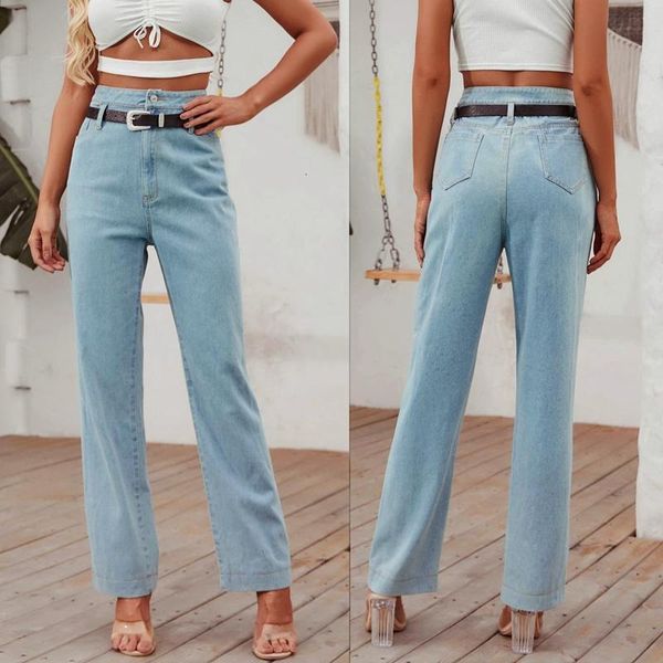 women's jeans women high waist loose wide leg denim pants streetwear retro temperament straight autumn 63z1, Blue
women's jeans women high waist loose wide leg denim pants streetwear retro temperament straight autumn 63z1, Blue