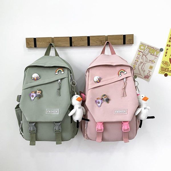 fashion korean high school students small fresh backpack solid color design large capacity out boys and girls lovely
fashion korean high school students small fresh backpack solid color design large capacity out boys and girls lovely