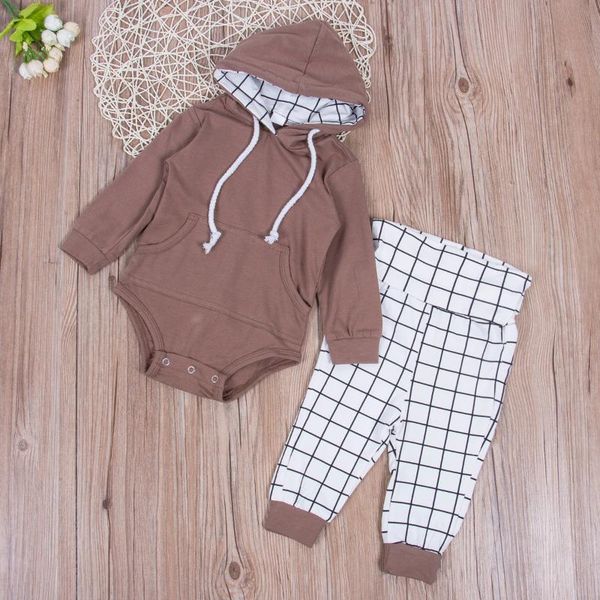 clothing sets born baby boy plaid clothes set sweatshirt hooded romper+pants outfits toddler 0-18m, White
clothing sets born baby boy plaid clothes set sweatshirt hooded romper+pants outfits toddler 0-18m, White
