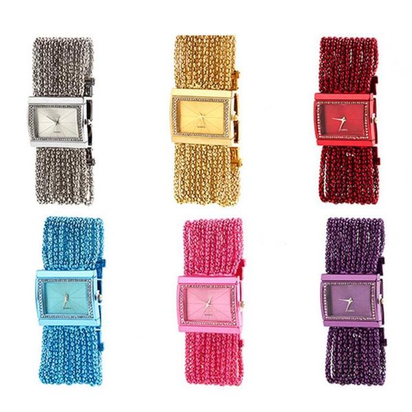 wristwatches watch multi-layer bead chain rhinestone inlaid alloy stylish women quartz bracelet for gift, Slivery;brown
wristwatches watch multi-layer bead chain rhinestone inlaid alloy stylish women quartz bracelet for gift, Slivery;brown