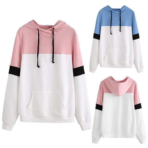 women's hoodies & sweatshirts 2021 women sweatshirt long-sleeved blouse fashion casual long sleeve splice 3 color hooded, Black
women's hoodies & sweatshirts 2021 women sweatshirt long-sleeved blouse fashion casual long sleeve splice 3 color hooded, Black