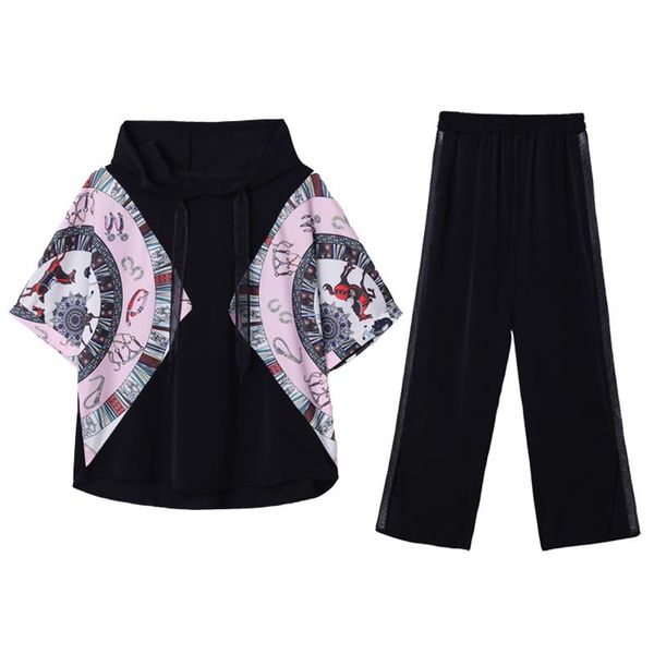 high waist wide leg pants two piece set and tracksuit women suit plus size ensemble femme conjunto feminino women's, White
high waist wide leg pants two piece set and tracksuit women suit plus size ensemble femme conjunto feminino women's, White
