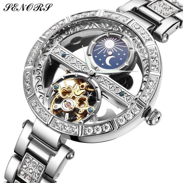 brand senors women automatic mechanical watches stainless steel fashion hollow self-winding wristwatch ladies luxury clock wristwatches, Slivery;brown
brand senors women automatic mechanical watches stainless steel fashion hollow self-winding wristwatch ladies luxury clock wristwatches, Slivery;brown