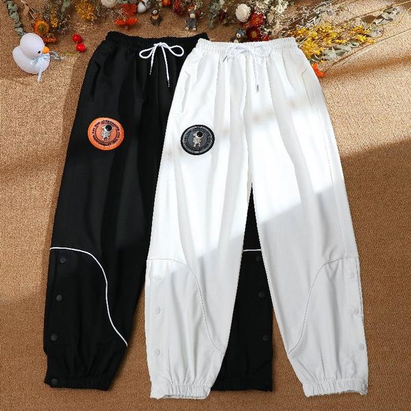 women's pants & capris real s breasted sports casual autumn loose beam, Black;white
women's pants & capris real s breasted sports casual autumn loose beam, Black;white