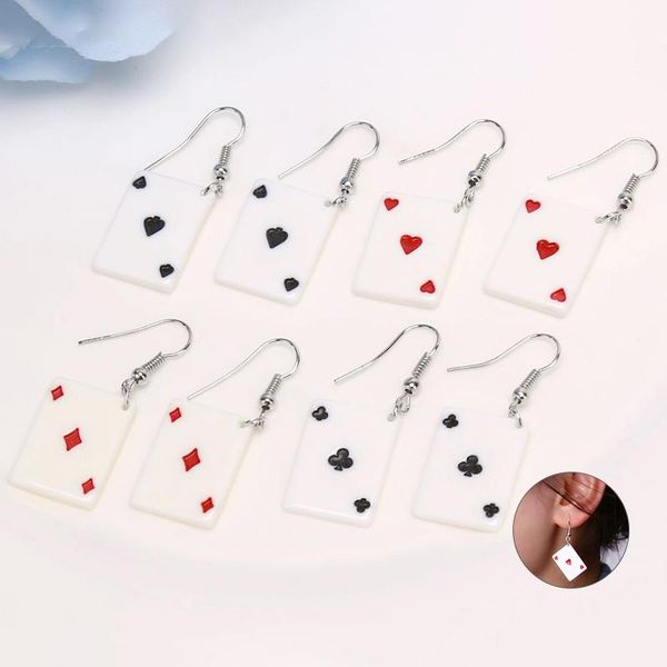 dangle & chandelier 1pair poker drop earrings playing card charms fashion leisure casino games style jewelry, Silver
dangle & chandelier 1pair poker drop earrings playing card charms fashion leisure casino games style jewelry, Silver