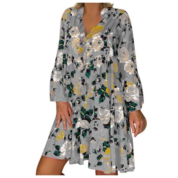 casual dresses for women floral printed button long-sleeve mini dress vestidos largos con mangas long sleave robe femme, Black;gray
casual dresses for women floral printed button long-sleeve mini dress vestidos largos con mangas long sleave robe femme, Black;gray
