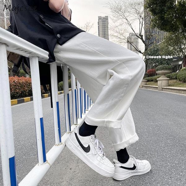 men's jeans white men plus size s-3xl couples simple solid classic denim straight trousers male spring loose korean high street retro, Blue
men's jeans white men plus size s-3xl couples simple solid classic denim straight trousers male spring loose korean high street retro, Blue