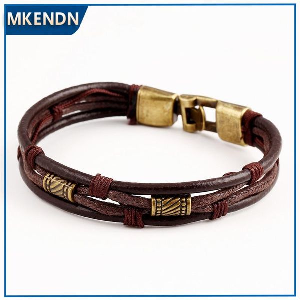 charm bracelets mkendn wholesale vintage fashion multi-layer genuine leather man easy hook link chain men women jewelry, Golden;silver
charm bracelets mkendn wholesale vintage fashion multi-layer genuine leather man easy hook link chain men women jewelry, Golden;silver