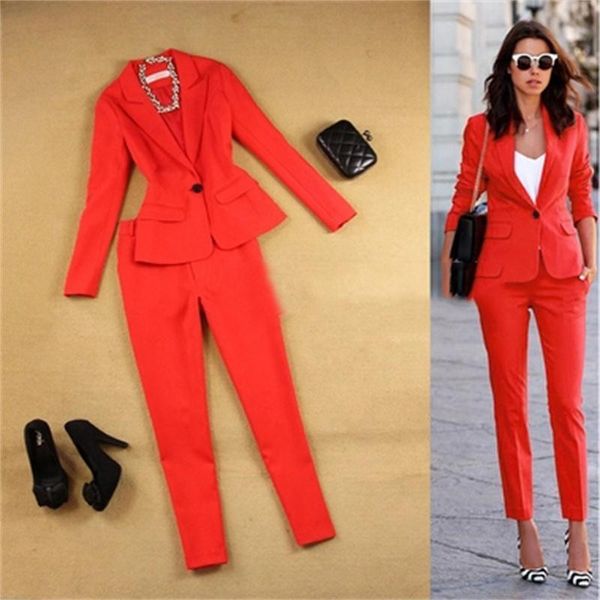 women's suits & blazers women suit sets blazer 9 points pants work red 2 piece office lady outfits autumn, White;black
women's suits & blazers women suit sets blazer 9 points pants work red 2 piece office lady outfits autumn, White;black