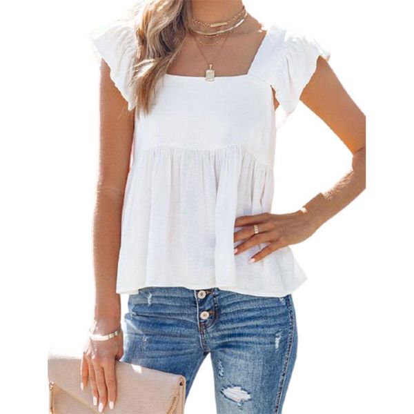 women's t-shirt 21 loose white shirt square collar lotus leaf off-shoulder stitching self-cultivation sweet
women's t-shirt 21 loose white shirt square collar lotus leaf off-shoulder stitching self-cultivation sweet