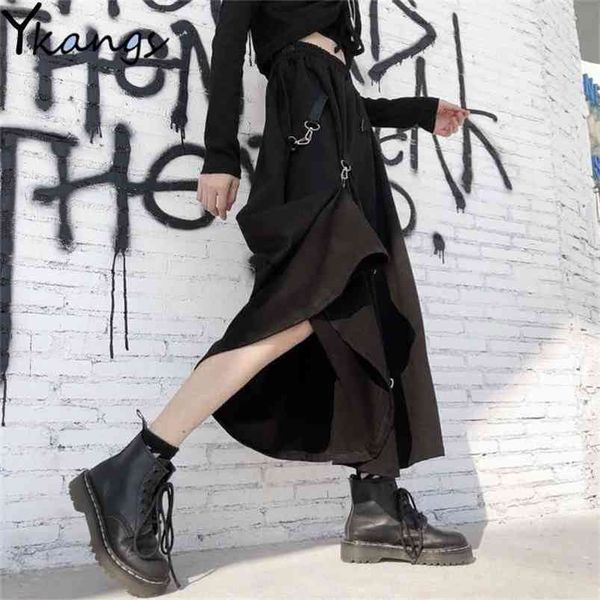 harajuku punk style skirt high waist splicing buckle irregular gothic skirt black fashion streetwear y adjustable 210621
harajuku punk style skirt high waist splicing buckle irregular gothic skirt black fashion streetwear y adjustable 210621