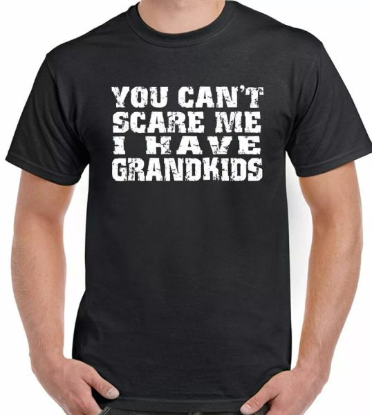 grandkids t-shirt you can't scare me i have mens funny fathers day grandad, White;black
grandkids t-shirt you can't scare me i have mens funny fathers day grandad, White;black