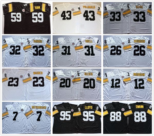 ncaa vintage football jersey 43 polamalu 33 hoge 32 harris 31 shell 26 woodson 23 wagner 20 bleier 12 bradshaw 7 roethlisberger wear all sti, Black
ncaa vintage football jersey 43 polamalu 33 hoge 32 harris 31 shell 26 woodson 23 wagner 20 bleier 12 bradshaw 7 roethlisberger wear all sti, Black