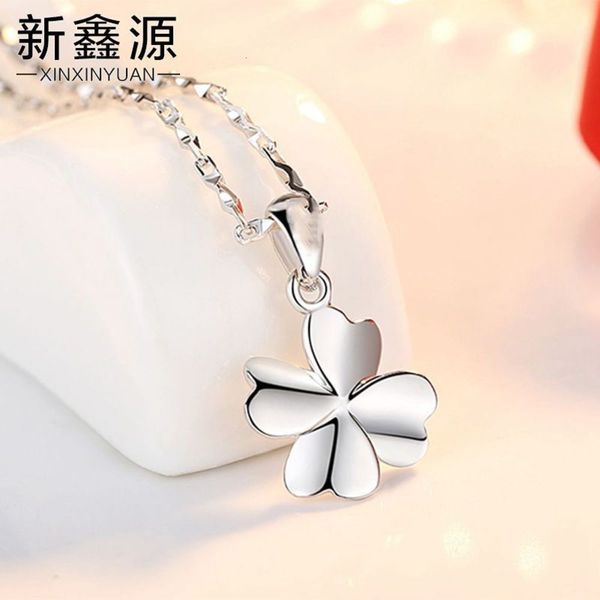 s925 silver clover necklace girl's clavicle japanese and korean version simple headdress pendant for girl friend, Black
s925 silver clover necklace girl's clavicle japanese and korean version simple headdress pendant for girl friend, Black