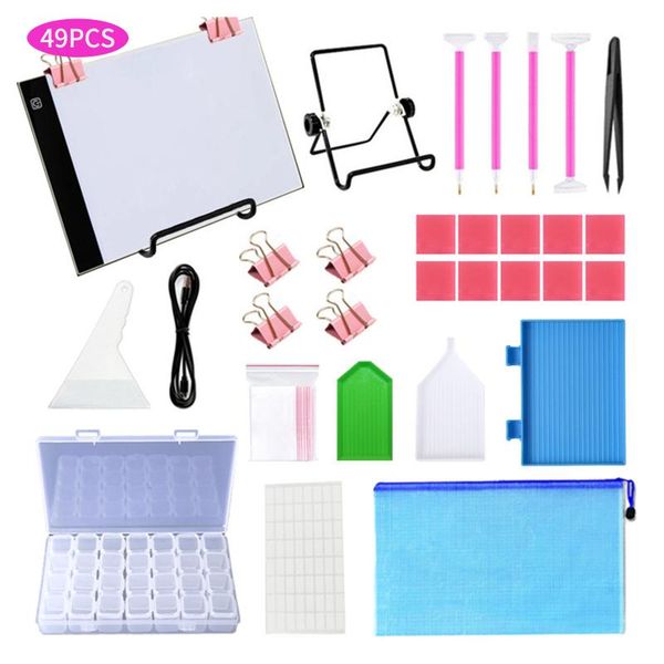 gift sets 60 pieces 5d diamond painting accessories diy art tools kit with a4 led tracing light pad adjustable brightness pen plastic tray
gift sets 60 pieces 5d diamond painting accessories diy art tools kit with a4 led tracing light pad adjustable brightness pen plastic tray