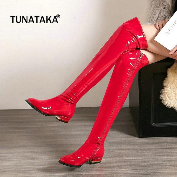 boots patent leather comfort square heel woman over the knee fashion side zipper party thigh black red apricot
boots patent leather comfort square heel woman over the knee fashion side zipper party thigh black red apricot