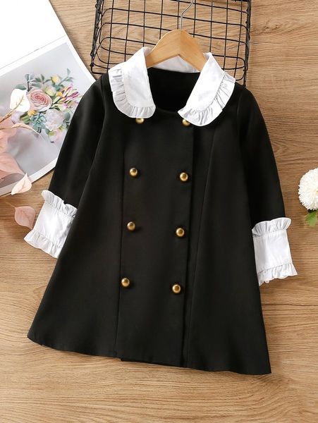 toddler girls double-breasted frill trim peter pan collar dress she, Red;yellow
toddler girls double-breasted frill trim peter pan collar dress she, Red;yellow
