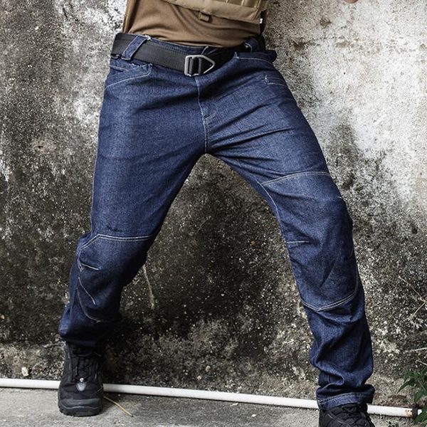 men's jeans outdoor tactical jeans, straight leg stretch multi pocket, special service, Blue
men's jeans outdoor tactical jeans, straight leg stretch multi pocket, special service, Blue