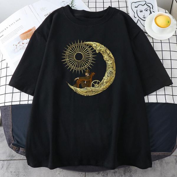 women's t-shirt moon travel printed female t shirt retro casual tee simplicity crewneck t-shirts 2021 funny comfortable for women, White
women's t-shirt moon travel printed female t shirt retro casual tee simplicity crewneck t-shirts 2021 funny comfortable for women, White