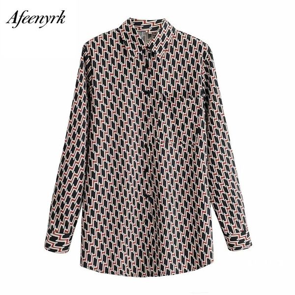 women's blouses & shirts women blouse contrast loose print casual long-sleeved shirt 2021 vintgage geometric, White
women's blouses & shirts women blouse contrast loose print casual long-sleeved shirt 2021 vintgage geometric, White