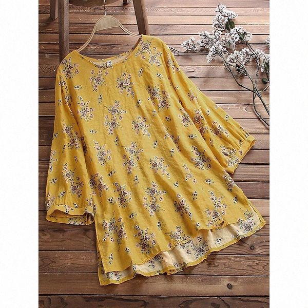 women's plus size blouse shirt floral 3/4 length sleeve round neck causal daily cotton and linen spring summer green pink k1ei#, Black
women's plus size blouse shirt floral 3/4 length sleeve round neck causal daily cotton and linen spring summer green pink k1ei#, Black