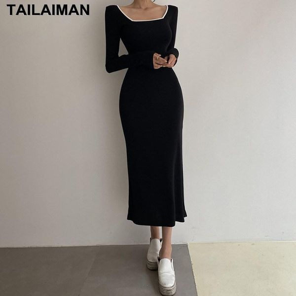 autumn winter style fashion base slim korean version of black square collar wild temperament retro long-sleeved dress women casual dresses, Black;gray
autumn winter style fashion base slim korean version of black square collar wild temperament retro long-sleeved dress women casual dresses, Black;gray
