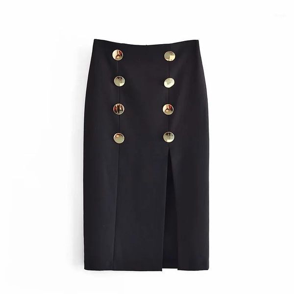 fashion with buttoned front slit midi pencil skirt women vintage high waist back zipper female skirts mujer, Black
fashion with buttoned front slit midi pencil skirt women vintage high waist back zipper female skirts mujer, Black