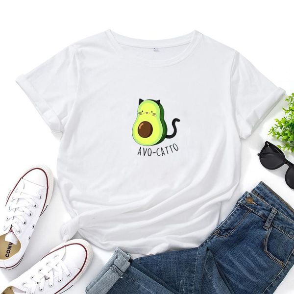 avo-catto fruit pattern printing t-shirt women o-neck loose cotton tshirts fashion harajuku cute casual t shirt women's, White
avo-catto fruit pattern printing t-shirt women o-neck loose cotton tshirts fashion harajuku cute casual t shirt women's, White