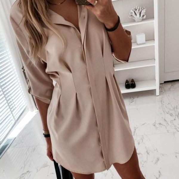 casual dresses summer fashion women 3/4 sleeve button irregular hem stitched waist long shirt mini dress vestidos clothing, Black;gray
casual dresses summer fashion women 3/4 sleeve button irregular hem stitched waist long shirt mini dress vestidos clothing, Black;gray