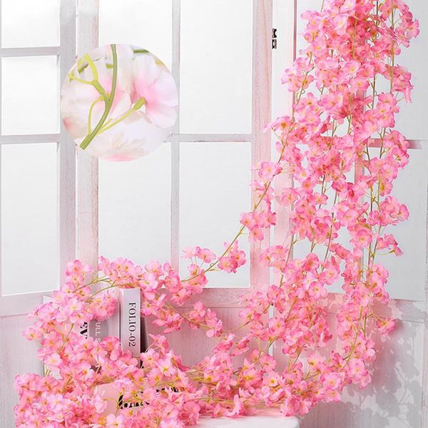 decorative flowers & wreaths 1pc simulated cherry blossom rattan artificial flower garland vine wall hanging fake plant wedding party garden
decorative flowers & wreaths 1pc simulated cherry blossom rattan artificial flower garland vine wall hanging fake plant wedding party garden