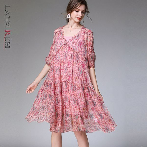 women printing big size ruffles dress v-neck half sleeve loose fit female fashion tide summer arrivals 2e1805 210507, Black;gray
women printing big size ruffles dress v-neck half sleeve loose fit female fashion tide summer arrivals 2e1805 210507, Black;gray