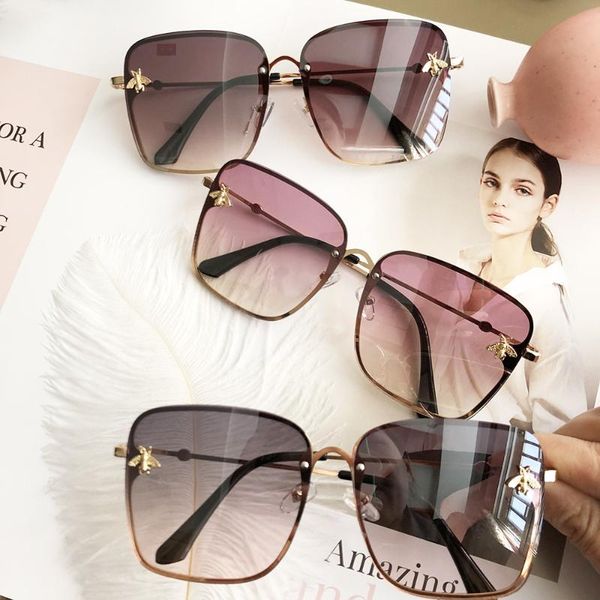 sunglasses 2021 fashion lady oversize rimless square bee women men small glasses gradient sun female, White;black
sunglasses 2021 fashion lady oversize rimless square bee women men small glasses gradient sun female, White;black