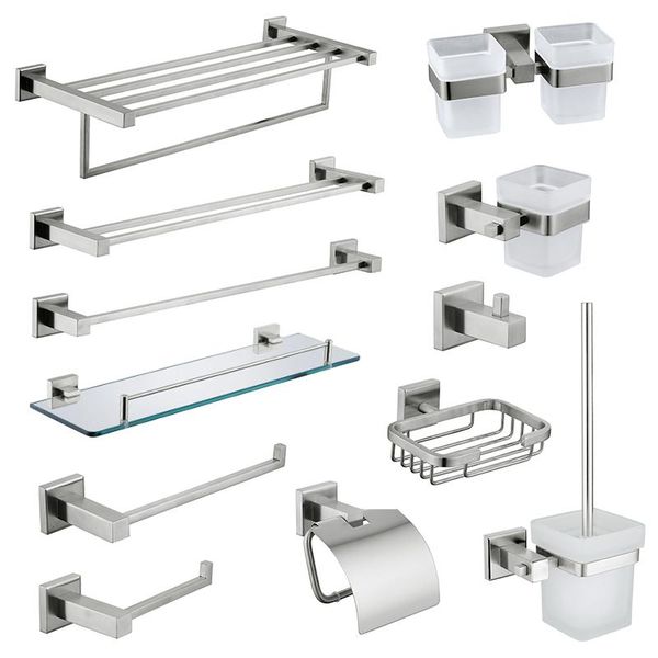 bath accessory set stainless steel brushed nickel towel bar rack square toilet paper holder hook toothbrush bathroom accessories
bath accessory set stainless steel brushed nickel towel bar rack square toilet paper holder hook toothbrush bathroom accessories