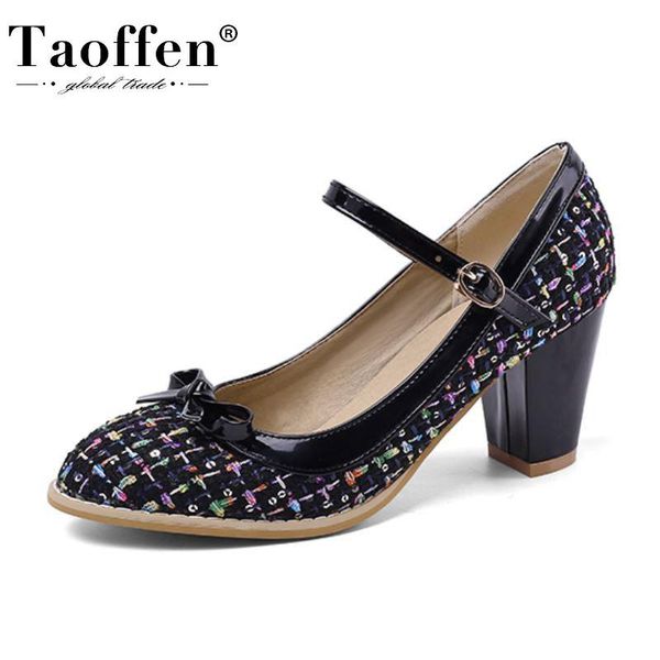 dress shoes taoffen 4 color size 32-48 women pumps party patchwork spring wedding woman bow-knot buckle office work footwear, Black
dress shoes taoffen 4 color size 32-48 women pumps party patchwork spring wedding woman bow-knot buckle office work footwear, Black