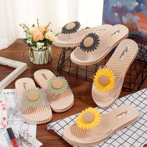summer sunflower sandals women outside the home wearing korean chrysanthemum word slippers trendy shoes, Black
summer sunflower sandals women outside the home wearing korean chrysanthemum word slippers trendy shoes, Black