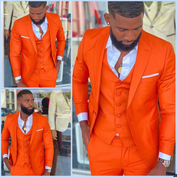 bright orange customized wedding tuxedos slim fit one button blazer pants suits business party prom jacket 3 pieces, Black;gray
bright orange customized wedding tuxedos slim fit one button blazer pants suits business party prom jacket 3 pieces, Black;gray