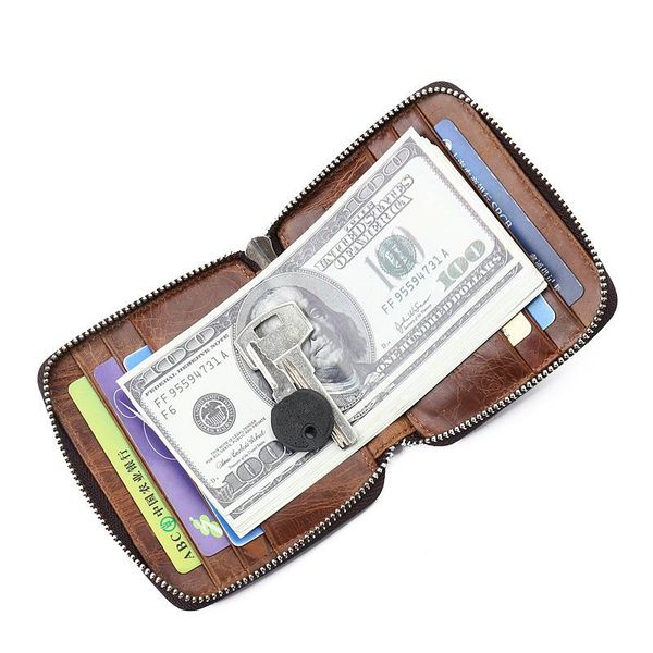 card holders zipper wallet men business case male coin purse bag holder boy key student father's day gift, Brown;gray
card holders zipper wallet men business case male coin purse bag holder boy key student father's day gift, Brown;gray
