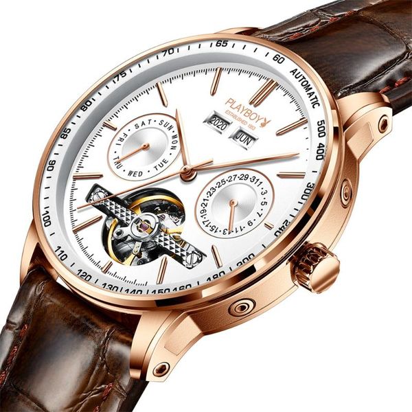 tourbillon watch men waterproof retro fashion automatic mechanical wrist watches sport multifunction wristwatch leather band wristwatches, Slivery;brown
tourbillon watch men waterproof retro fashion automatic mechanical wrist watches sport multifunction wristwatch leather band wristwatches, Slivery;brown