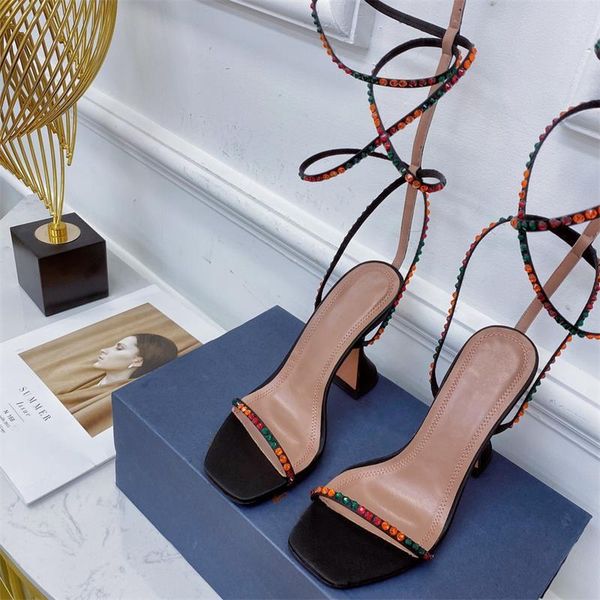 dress shoes ankle strap women sandals 9.5cm heels luxury zapatillas mujer genuine leather chaussure femme crystal ladies, Black
dress shoes ankle strap women sandals 9.5cm heels luxury zapatillas mujer genuine leather chaussure femme crystal ladies, Black