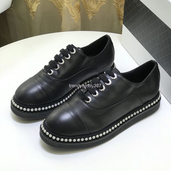 dress shoes spring and summer color matching pearl small leather shoes women's comfortable thick soled muffin fashion single, Black
dress shoes spring and summer color matching pearl small leather shoes women's comfortable thick soled muffin fashion single, Black
