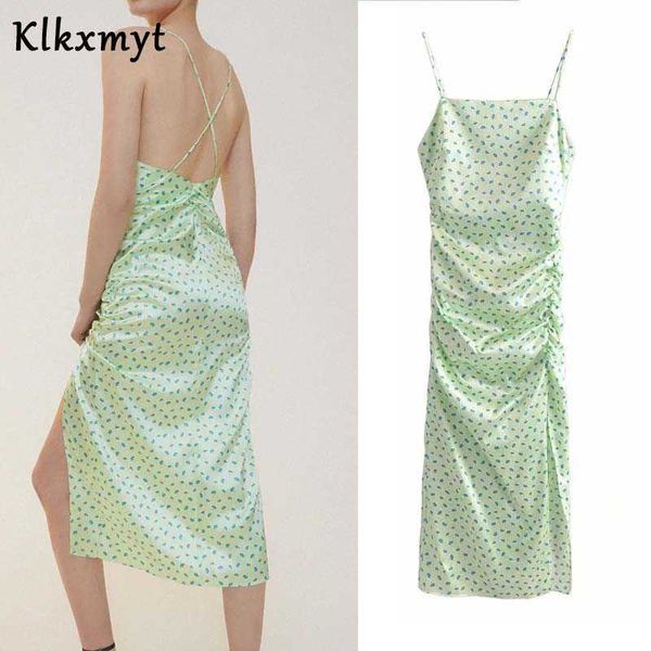 klkxmyt za dress woman green floral satin sling midi women backless ruched es ladies strap party es 210527, Black;gray
klkxmyt za dress woman green floral satin sling midi women backless ruched es ladies strap party es 210527, Black;gray