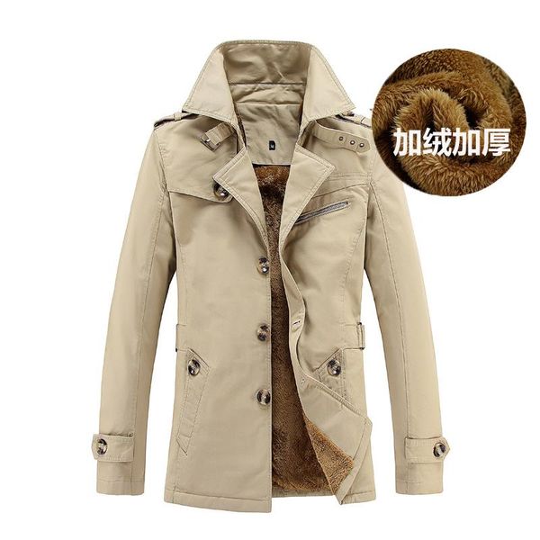 men's trench coats plush thickened windbreaker large medium and long winter warm washing jacket manufacturer's direct sales, Tan;black
men's trench coats plush thickened windbreaker large medium and long winter warm washing jacket manufacturer's direct sales, Tan;black