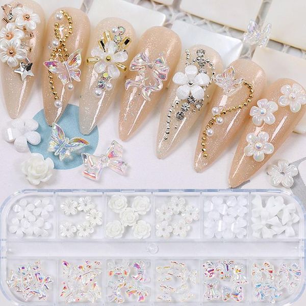 nail art decorations arrival 1box 3d white flower rhinestones decal kit fake nails accessories charms manicure supplies tool, Silver;gold
nail art decorations arrival 1box 3d white flower rhinestones decal kit fake nails accessories charms manicure supplies tool, Silver;gold