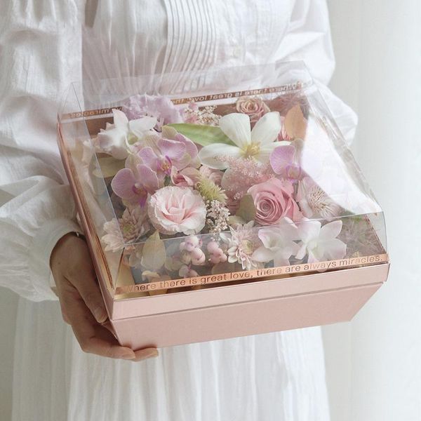 panoramic clear transparent acrylic flower gift box floral square packaging for girlfriend wrap
panoramic clear transparent acrylic flower gift box floral square packaging for girlfriend wrap