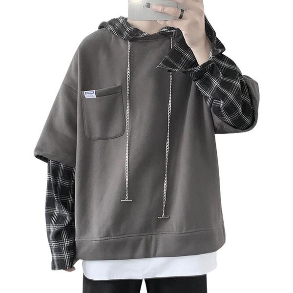 men's hoodies & sweatshirts harajuku hoodie men spring hip hop streetwear loose round neck long sleeve sweatshirt couples plaid pullove, Black
men's hoodies & sweatshirts harajuku hoodie men spring hip hop streetwear loose round neck long sleeve sweatshirt couples plaid pullove, Black